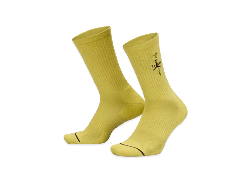 Nike Jordan x Travis Scott Everyday Cushion Crew Socks "Yellow"