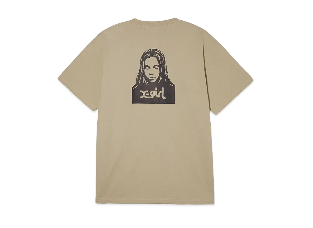 X-Girl Face S/S Tee "Beige"