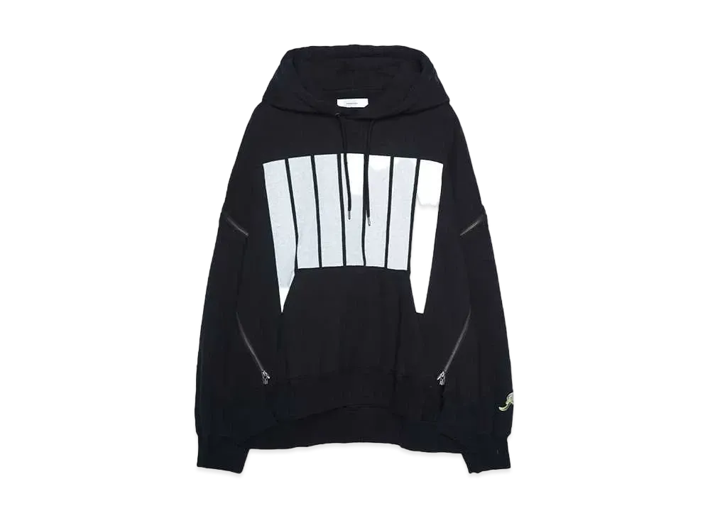 FACETASM 7 BARS ZIPPER HOODIE "BLACK"