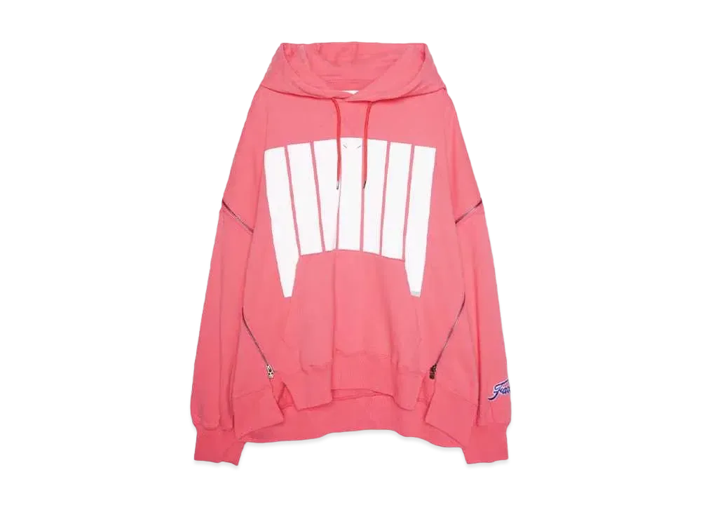 FACETASM 7 BARS ZIPPER HOODIE "PINK"