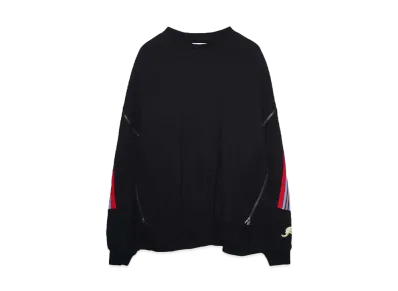 FACETASM ZIPPER RIB SWEAT "BLACK"
