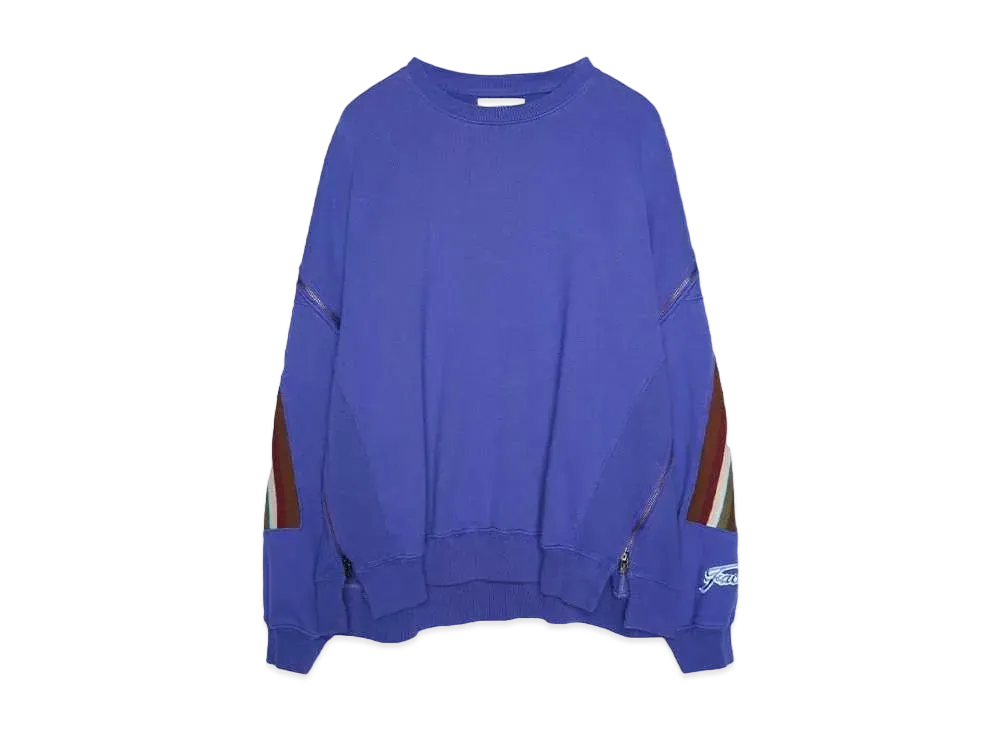 FACETASM ZIPPER RIB SWEAT "PURPLE"