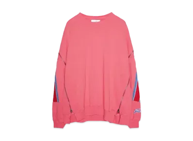 FACETASM ZIPPER RIB SWEAT "PINK"