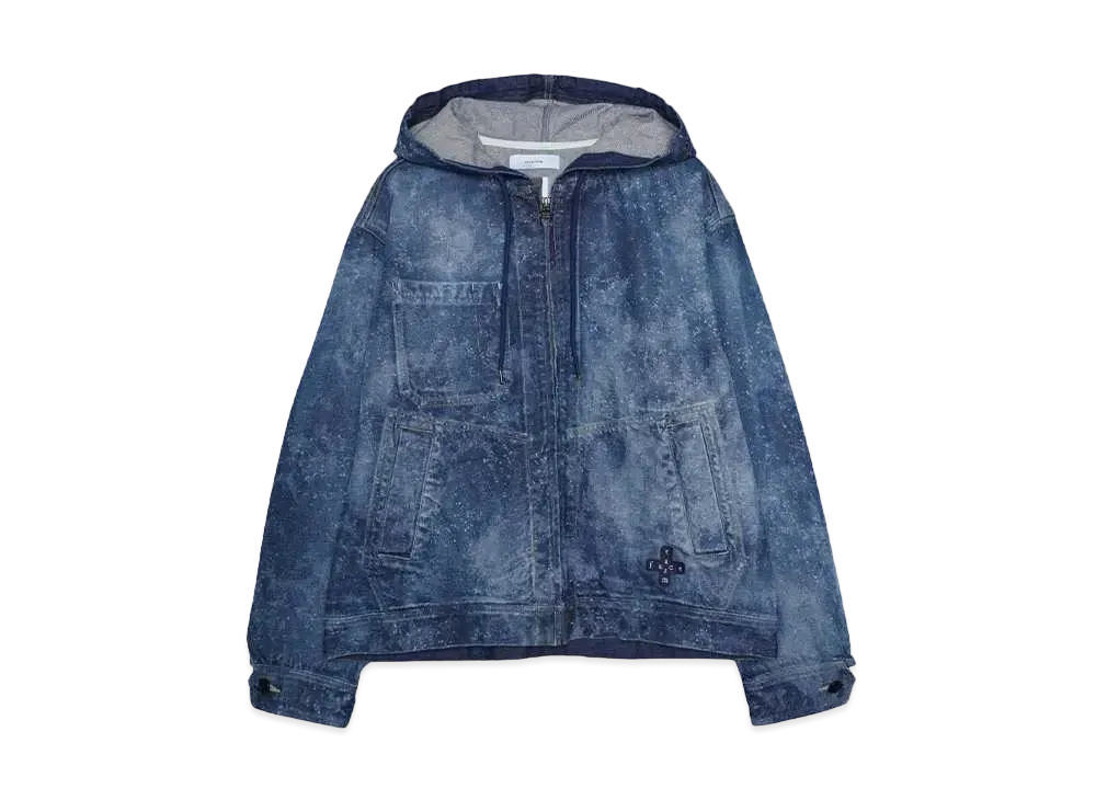 FACETASM GALAXY DENIM HOODED JACKET 
