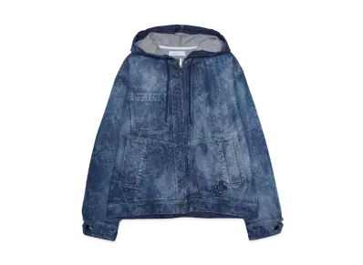 FACETASM GALAXY DENIM HOODED JACKET "INDIGO"