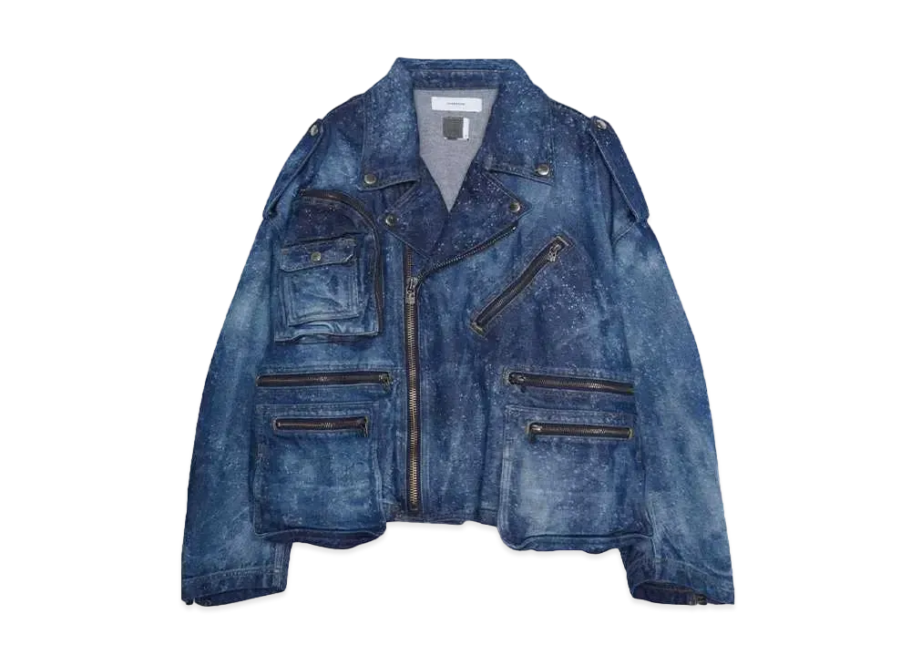 FACETASM GALAXY DENIM RIDERS JACKET "INDIGO"