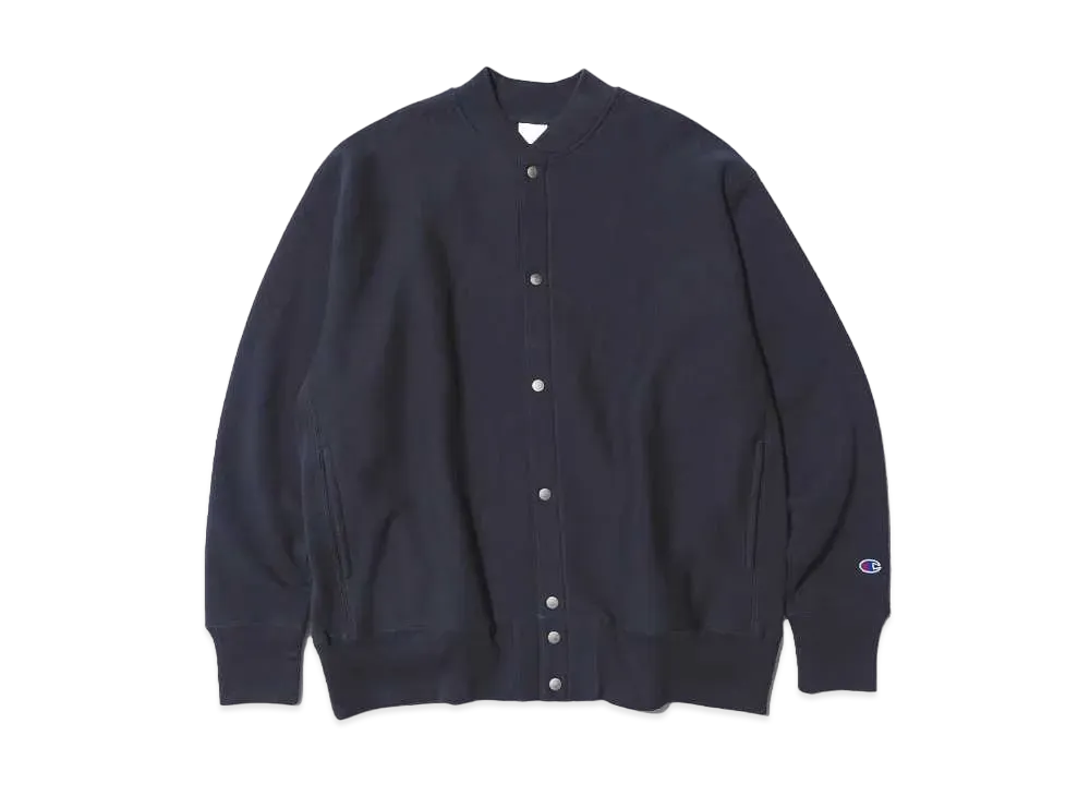 Champion x BEAMS by MIN-NANO Reverse Weave Snap Jacket "Dark Navy"