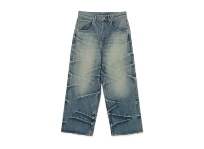 BEAMS FUTURE ARCHIVE Thunder Baggy Fit Dinim "Used Blue"