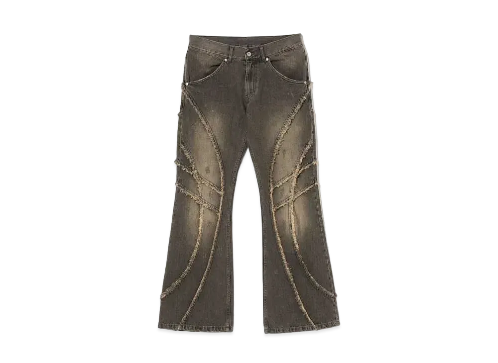 BEAMS FUTURE ARCHIVE Fringe Fade Denim "Fade Black"