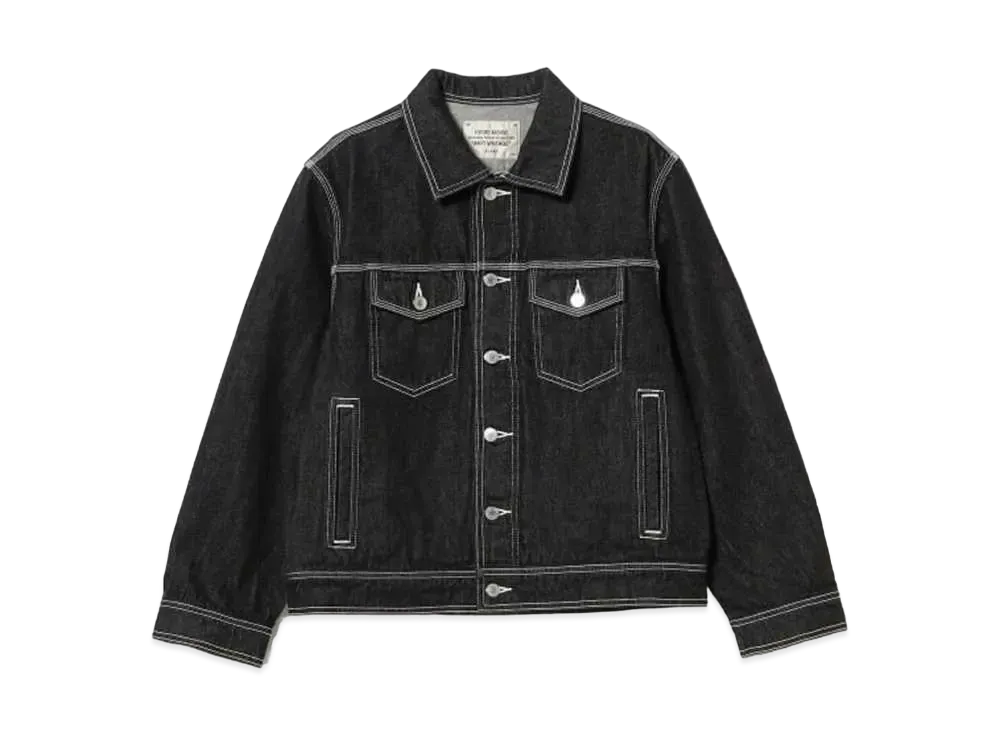 BEAMS FUTURE ARCHIVE Logo Denim Jacket "Black"