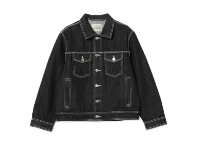 BEAMS FUTURE ARCHIVE Logo Denim Jacket "Black"
