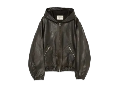 BEAMS FUTURE ARCHIVE Leather Zip Up Blouson "Black"