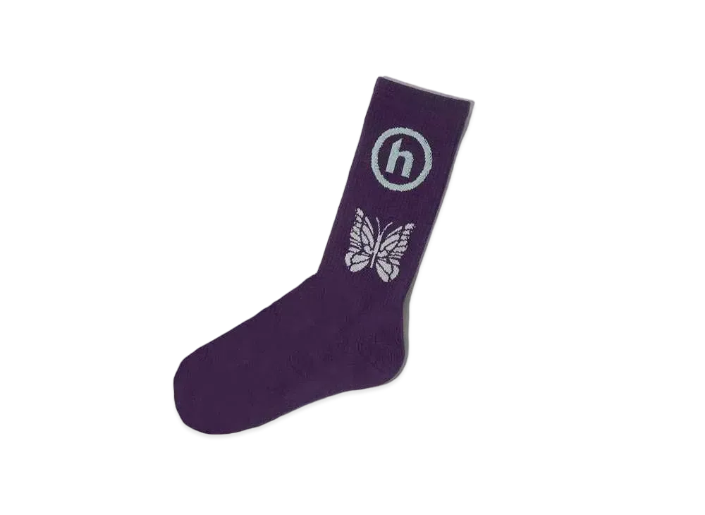 Needles x Hidden Jacquard Socks "Purple"