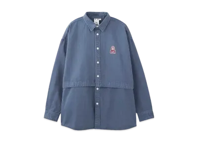 X-Girl Face L/S 2Way Shirt "Navy"