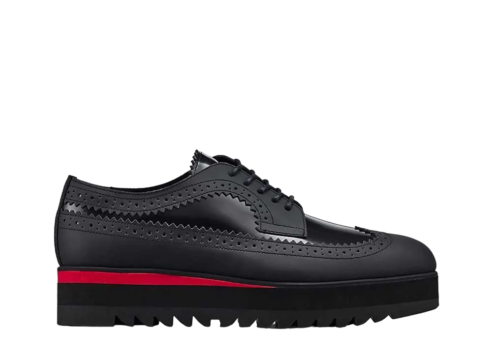 オニツカタイガー ジ オニツカ ウィメンズ ブローグ "ブラック/クラシックレッド"