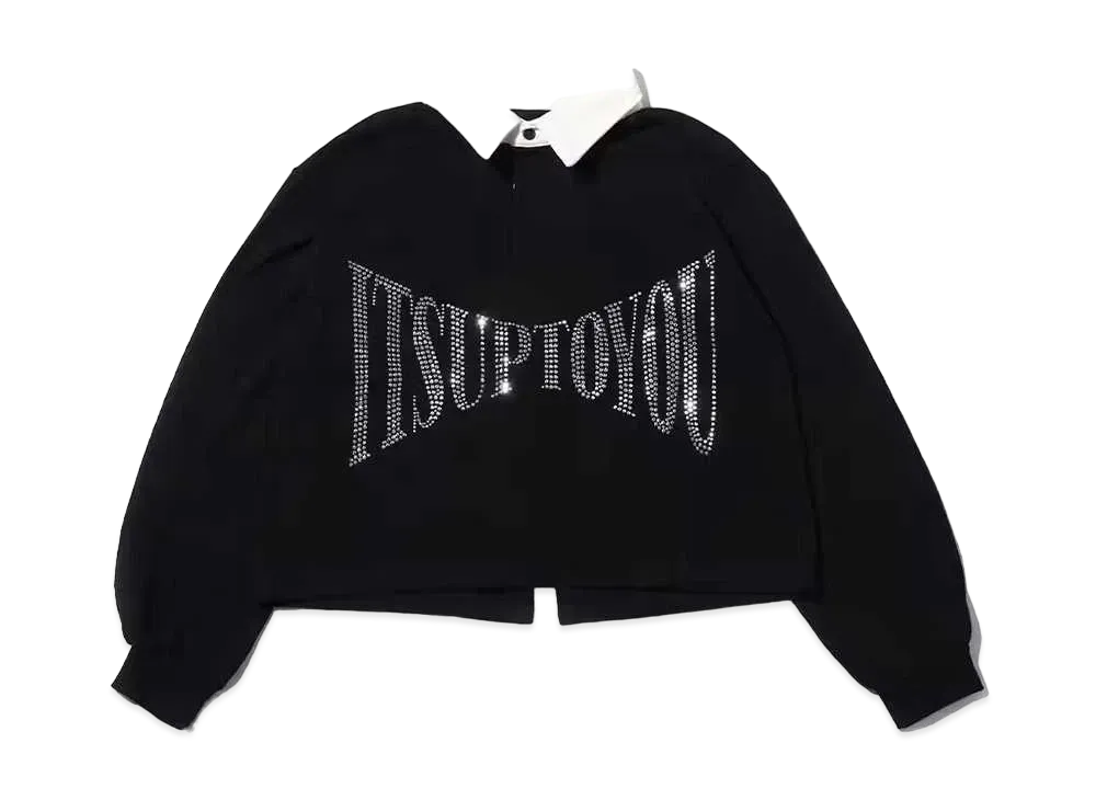 atmos pink Back Slit Octagon Top "Black"