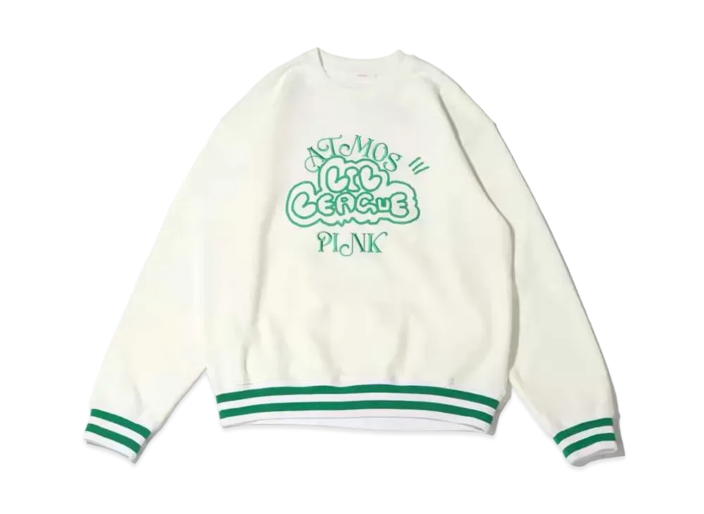 atmos pink x Lil League Newly Written Logo Sweatshirt "White"