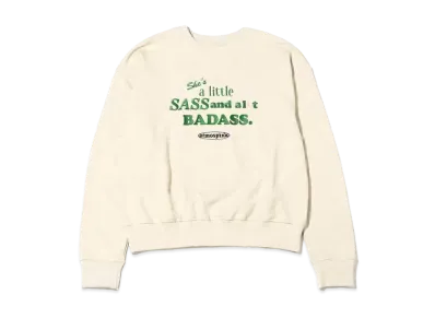 atmos pink Message Logo Embroidery Pullover "Gray"