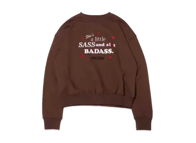 atmos pink Message Logo Embroidery Pullover "Brown"