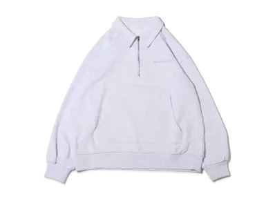 atmos pink Logo Embroidery Half Zip Tops "Gray"