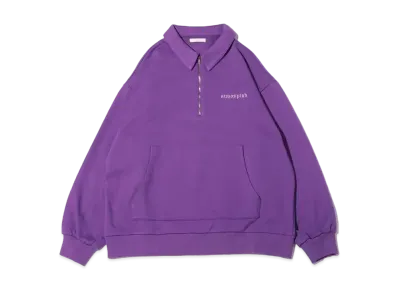 atmos pink Logo Embroidery Half Zip Tops "Purple"