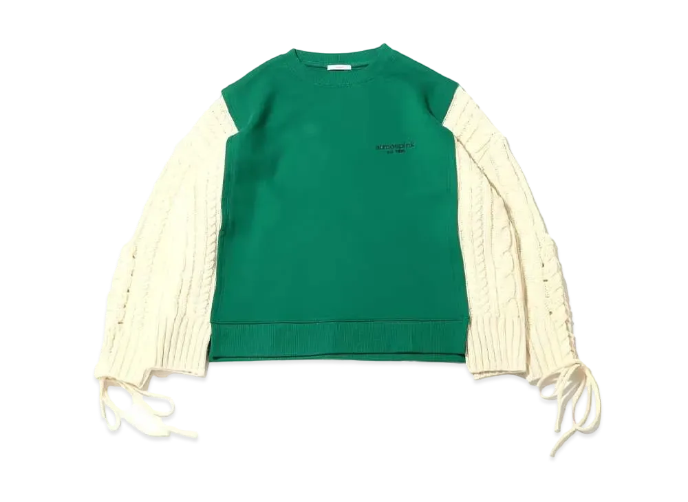 atmos pink Knit Docked Sweat Top "Green"
