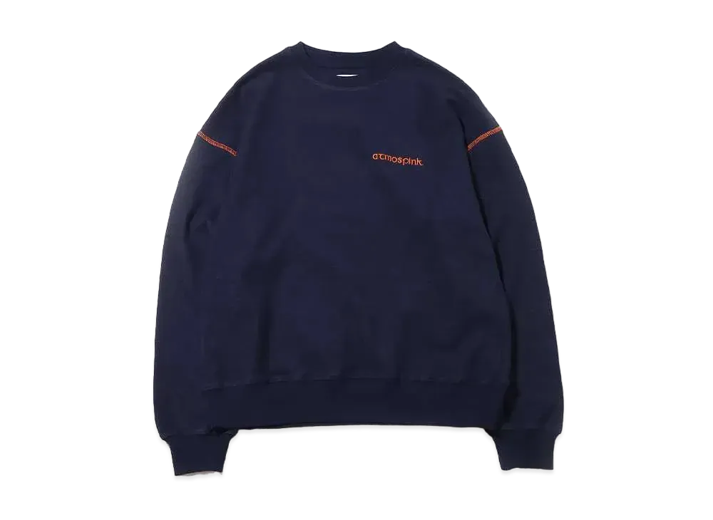 atmos pink Pile Fabric Sweat Tops "Navy"