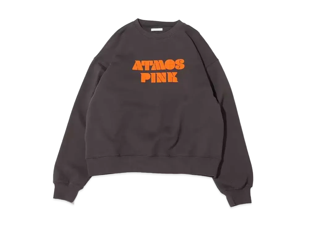 atmos pink Flocky Logo Sweatshirt "Gray"