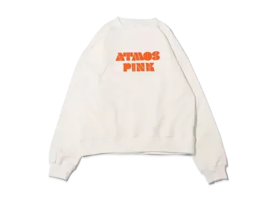 atmos pink Flocky Logo Sweatshirt "White"