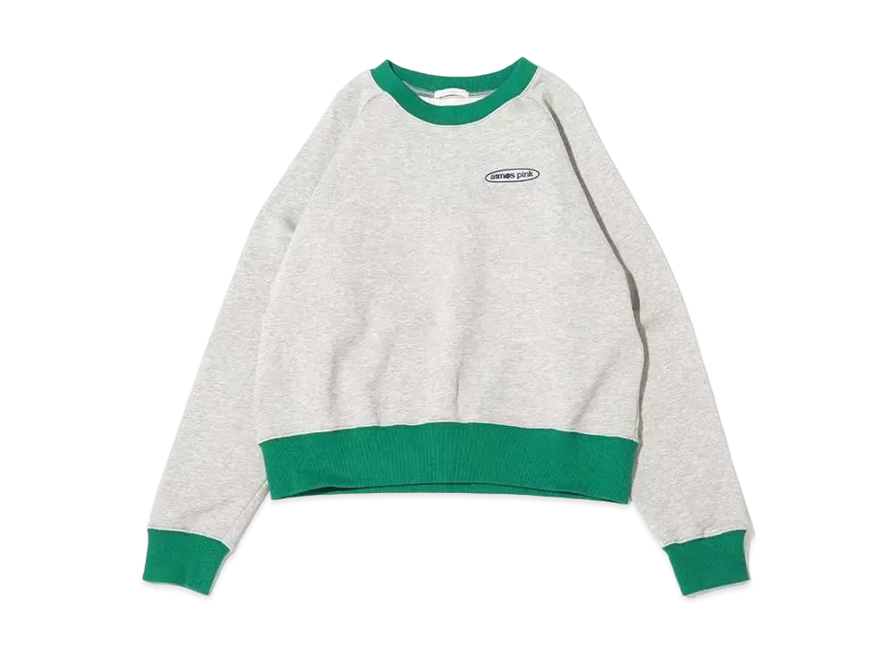 atmos pink Silicone Patch Color Scheme Crew Neck "Gray"