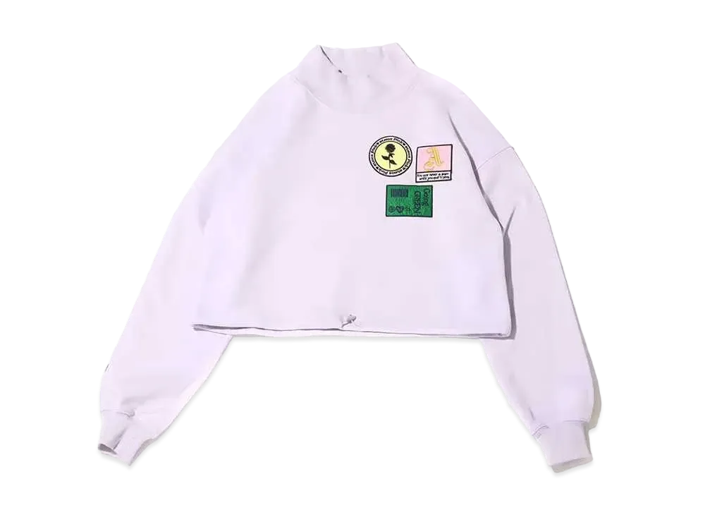 atmos pink Patch High Neck Sweat Tops "Purple"