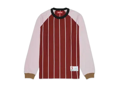 Supreme Stripe Raglan L/S Top "Maroon"