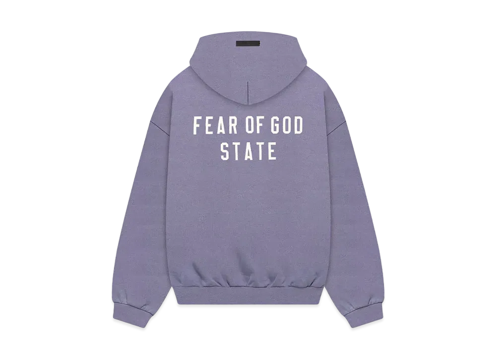 FEAR OF GOD Essentials Heavy Fleece Fullzip Hoodie "Lavender"