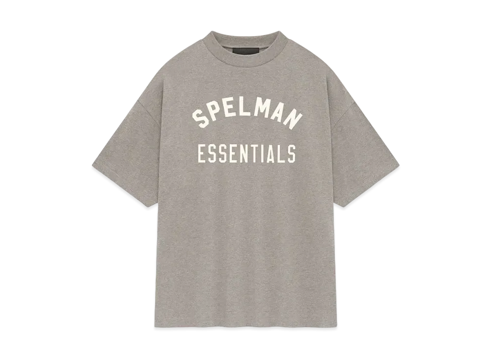 FEAR OF GOD Essentials Spelman Jersey Crewneck Tee "Heather Gray/Shell"