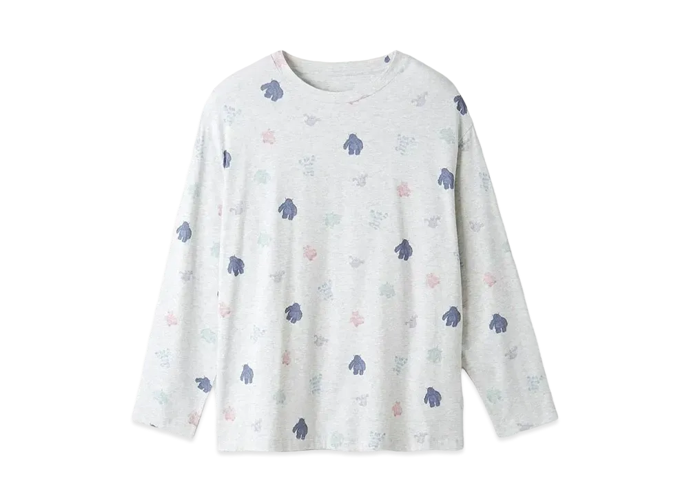 GELATO PIQUE Halloween Collection 'PIQUE MONSTER' (Homme) Monster Pattern Long T-shirt "Gray"