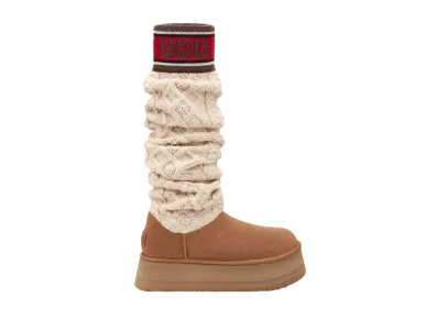 UGG Women's Classic Sweater Letter Tall "Chestnut"