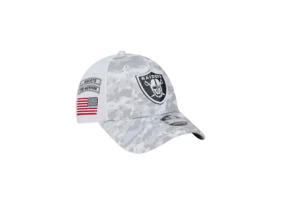 NEW ERA 9Forty Stretch Snap 2024 NFL Salute to Service Las Vegas Raiders "White/Gray"