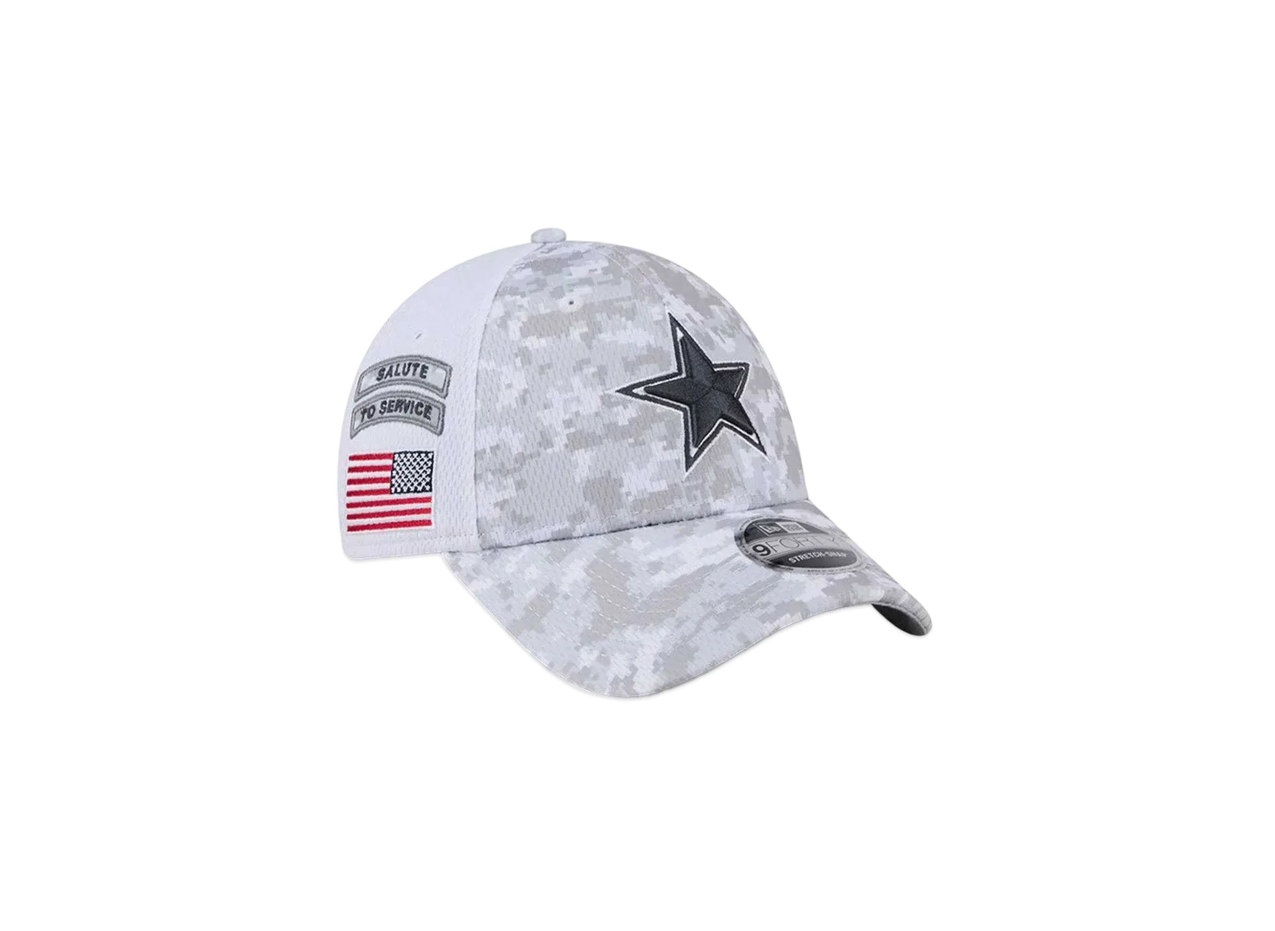 NEW ERA 9Forty Stretch Snap 2024 NFL Salute to Service Dallas Cowboys "White/Gray"