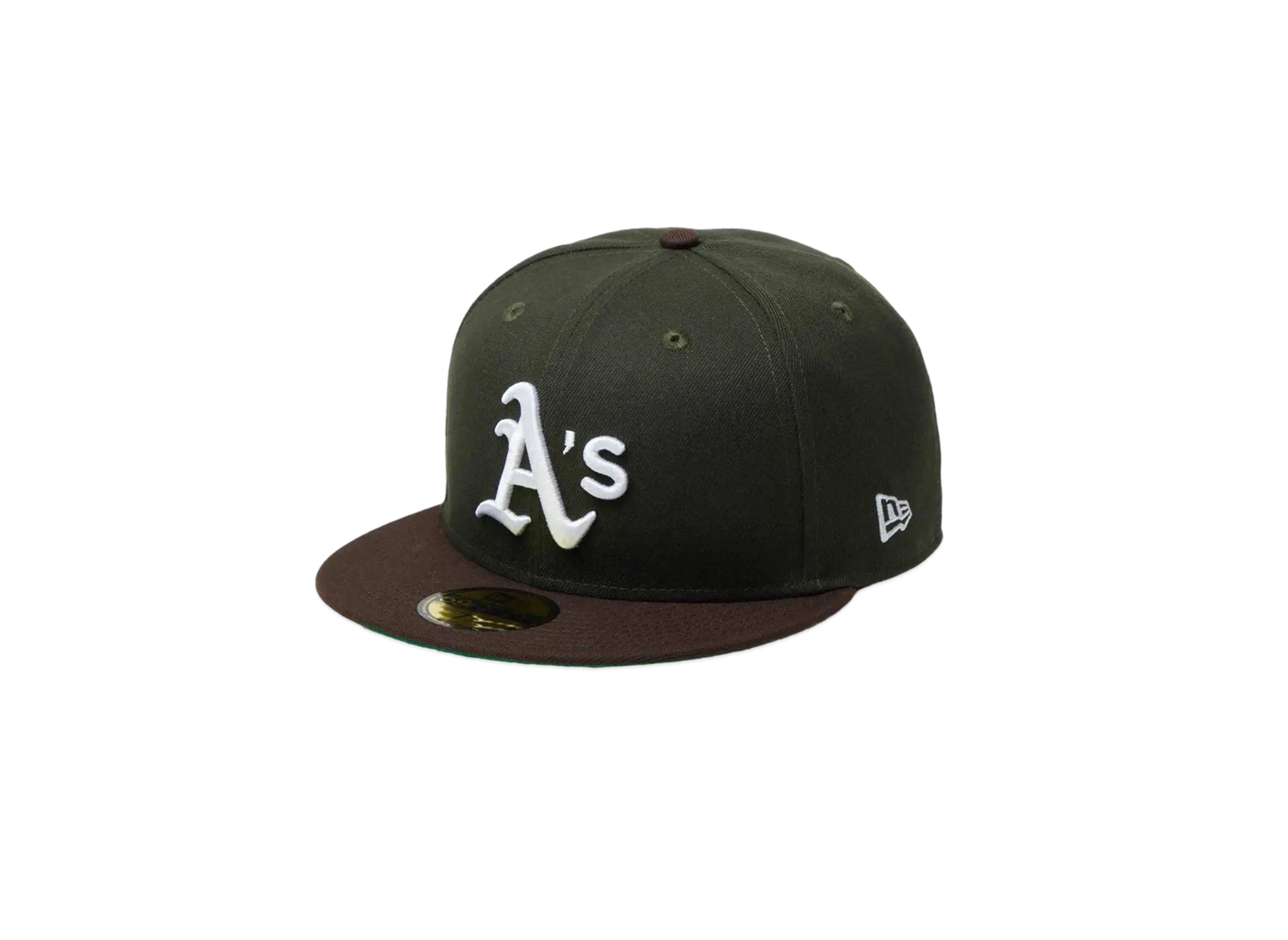 NEW ERA Powered by GORO NAKATSUGAWA (MIN-NANO) 59Fifty Oakland Athletics Brown Visor "Dark Seaweed"