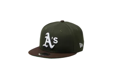 NEW ERA Powered by GORO NAKATSUGAWA (MIN-NANO) Youth 9Fifty Oakland Athletics Brown Visor "Dark Seaweed"
