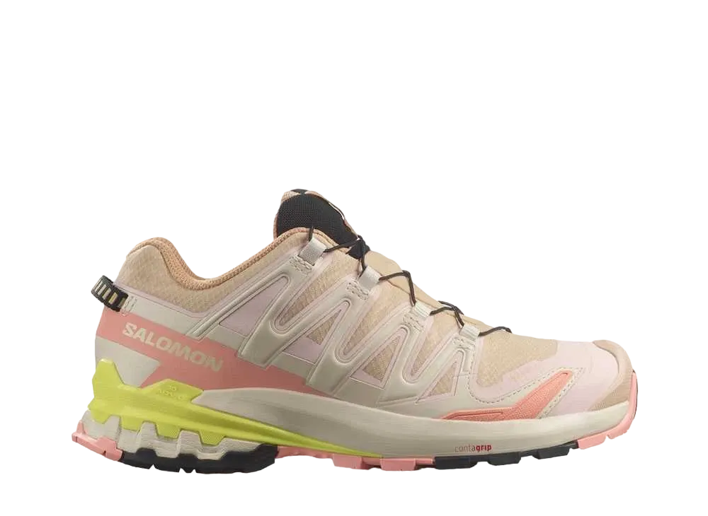 サロモン ウィメンズ XA プロ 3D V9 ゴアテックス "ヘーゼルナッツ/イングリッシュローズ/セーフティイエロー"