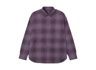 HUF OG Logo Pack Fall 24 Ombre Plaid Long Sleeve Shirt "Raisin"
