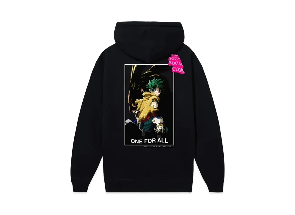 ANTI SOCIAL SOCIAL CLUB x MY HERO ACADEMIA One For All Hoodie "Black"