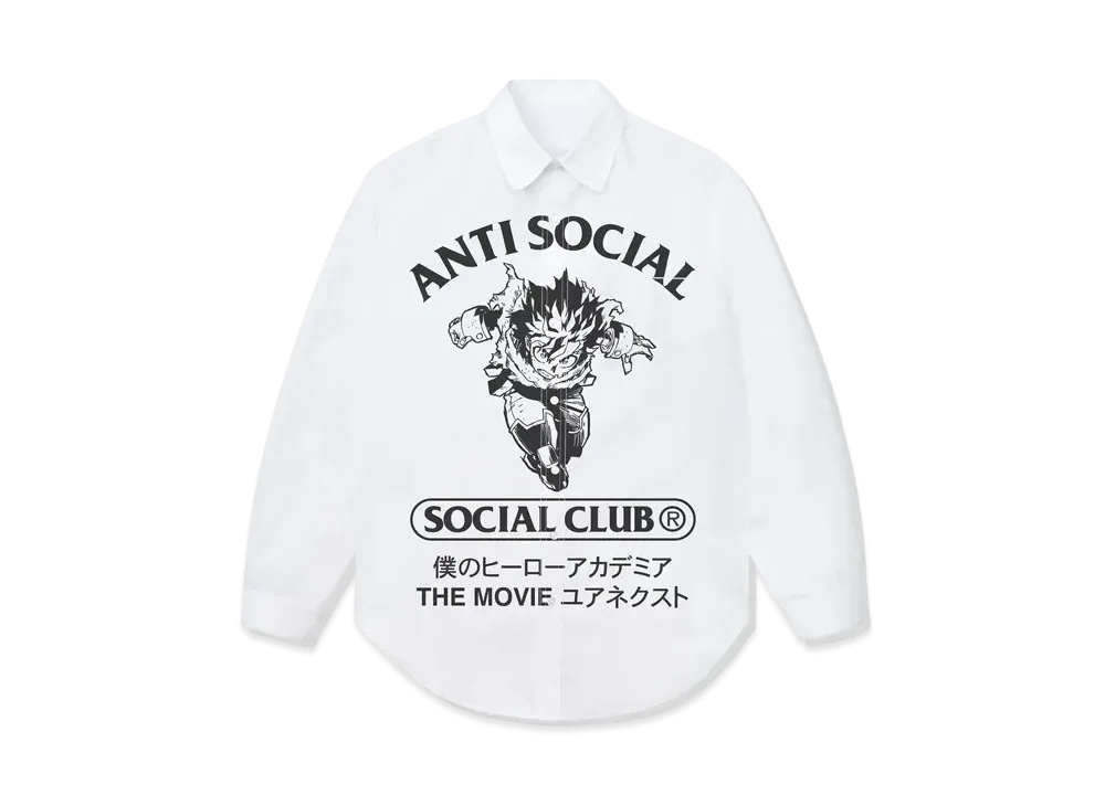 ANTI SOCIAL SOCIAL CLUB x MY HERO ACADEMIA Class 1-A Oxford Shirt "White"