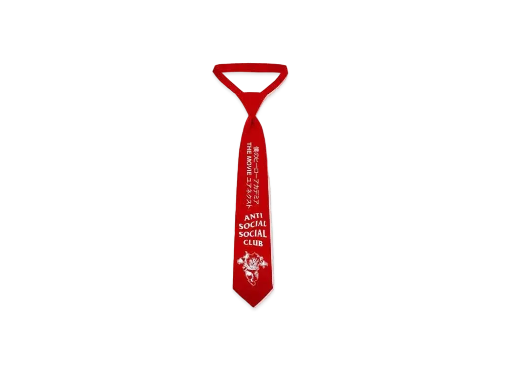 ANTI SOCIAL SOCIAL CLUB x MY HERO ACADEMIA Class 1-A Tie "Red"
