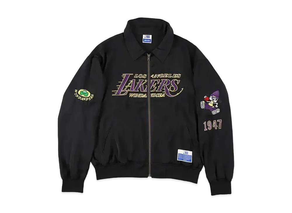 WIND AND SEA x NBA CHAMPIONS x PARAPPA THE RAPPER Souvenir Jacket LA "Black"