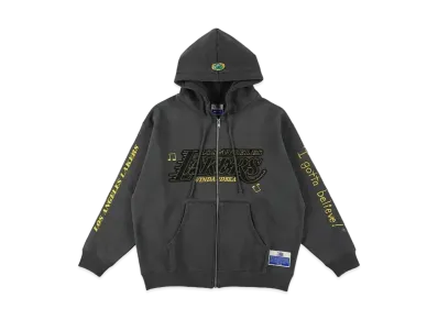 WIND AND SEA x NBA CHAMPIONS x PARAPPA THE RAPPER Zip Up Sweatshirt LA "Black"