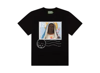 DENIM TEARS Black Madonna Stamp Tee "Black"