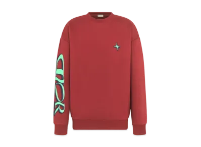Dior x LEWIS HAMILTON Sweatshirt Cotton Fleece "Red"