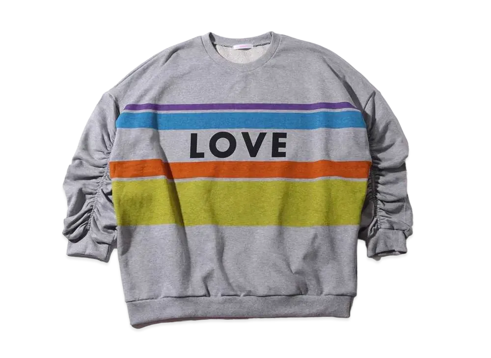 atmos pink Love Logo Sodesibori Sweatshirt "Gray"